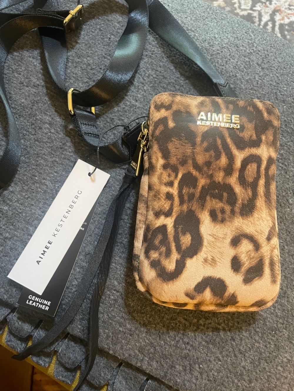 Aimee Kestenberg Leopard Print Crossbody in Brown and Black